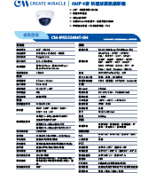 CM-IPSD32404T-GN 4MP 4倍 快速球網路攝影機